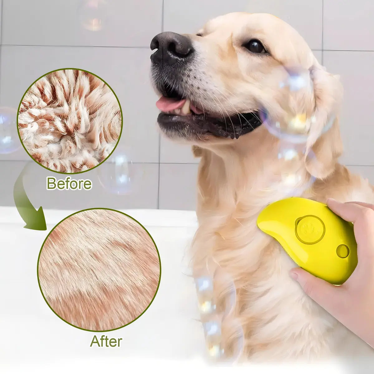 Cepillo De Vapor 3en1 Masajeador Para Mascotas