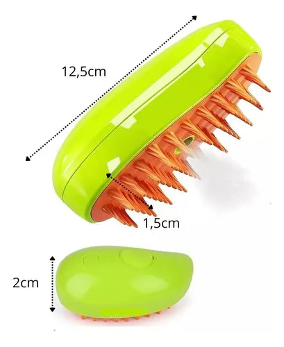 Cepillo De Vapor 3en1 Masajeador Para Mascotas